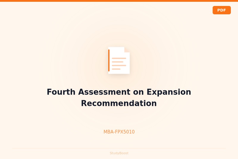 Fourth Assessment on Expansion Recommendation