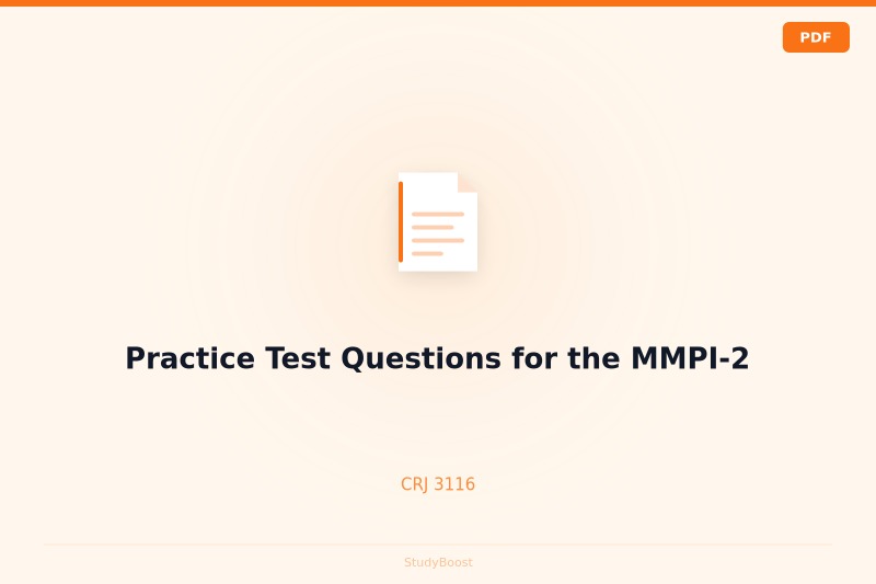 Practice Test Questions for the MMPI-2