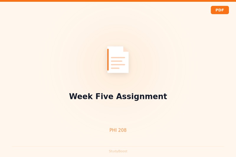 Week Five Assignment