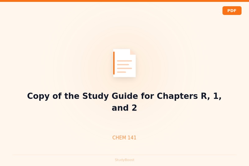 Copy of the Study Guide for Chapters R, 1, and 2