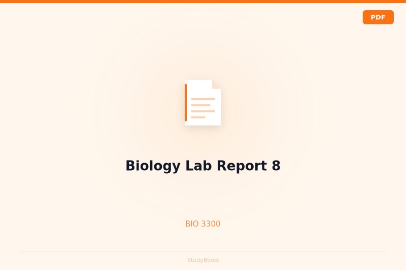 Biology Lab Report 8