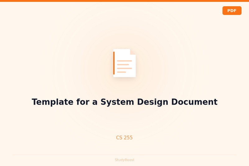 Template for a System Design Document