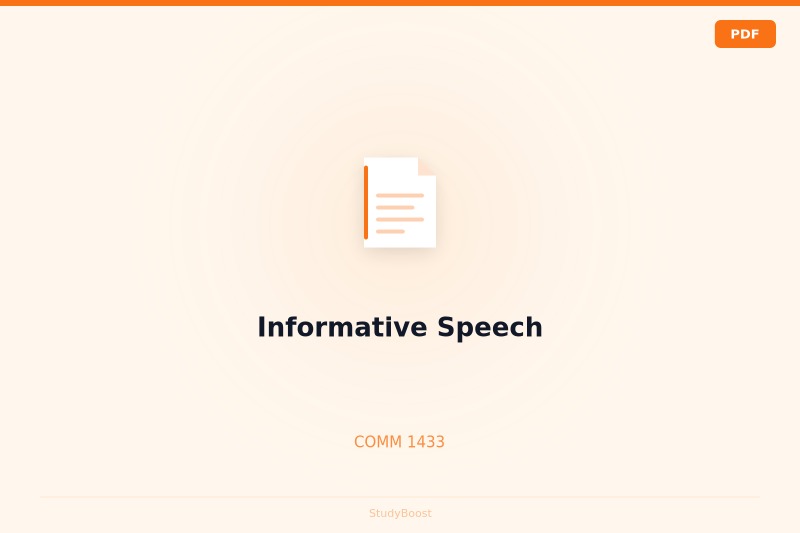 Informative Speech