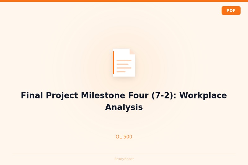 Final Project Milestone Four (7-2): Workplace Analysis