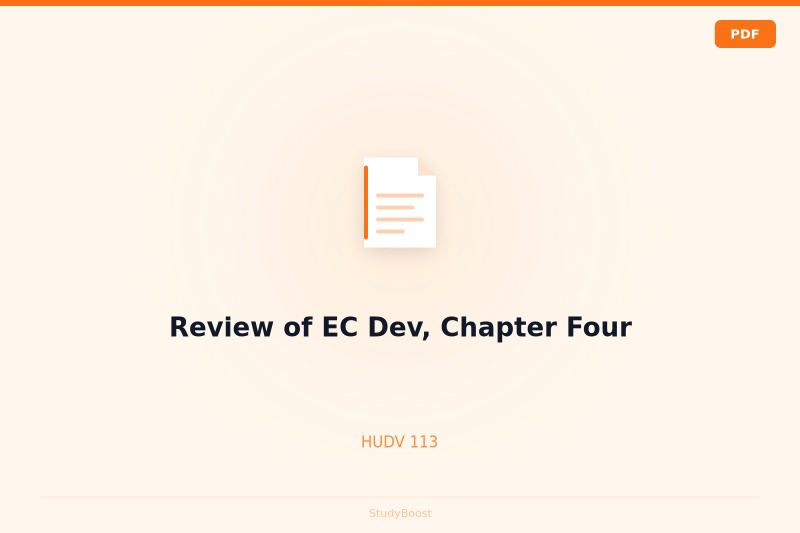 Review of EC Dev, Chapter Four
