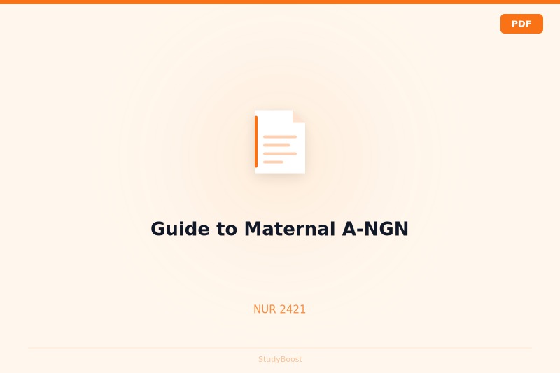 Guide to Maternal A-NGN