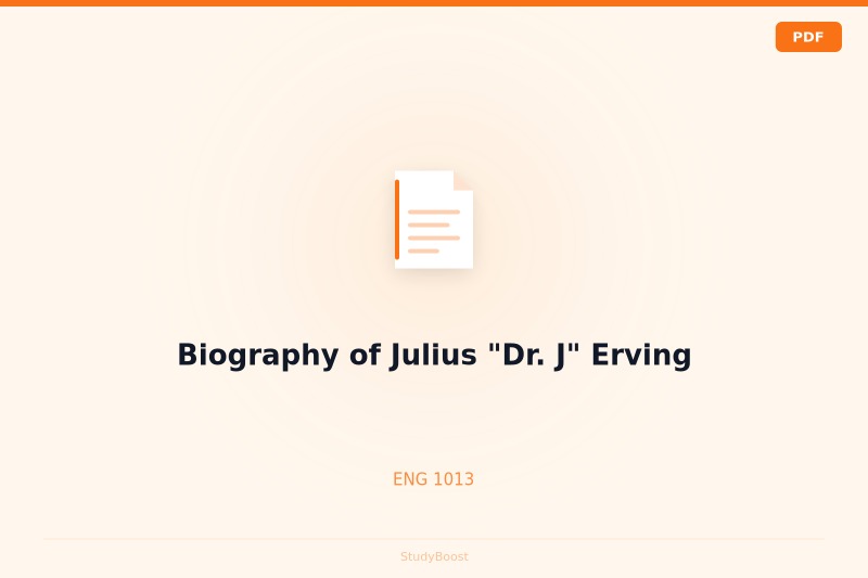 Biography of Julius "Dr. J" Erving