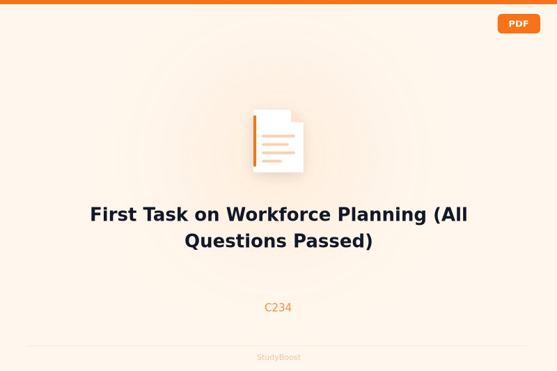 First Task on Workforce Planning (All Questions Passed)