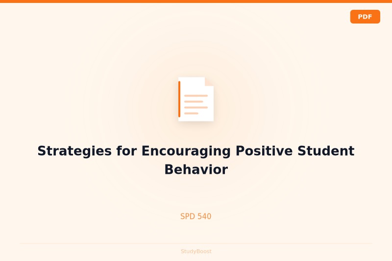 Strategies for Encouraging Positive Student Behavior