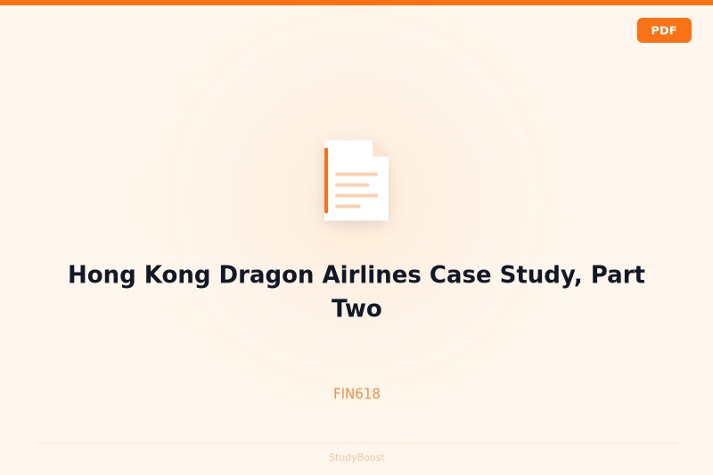 Hong Kong Dragon Airlines Case Study, Part Two