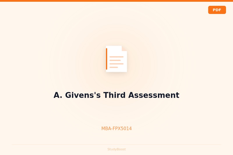A. Givens's Third Assessment