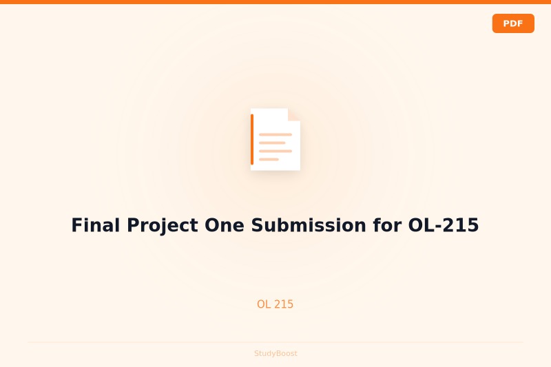 Final Project One Submission for OL-215