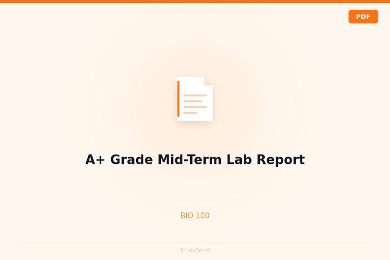 A+ Grade Mid-Term Lab Report