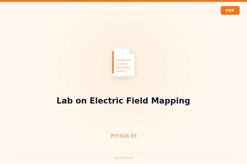 Lab on Electric Field Mapping