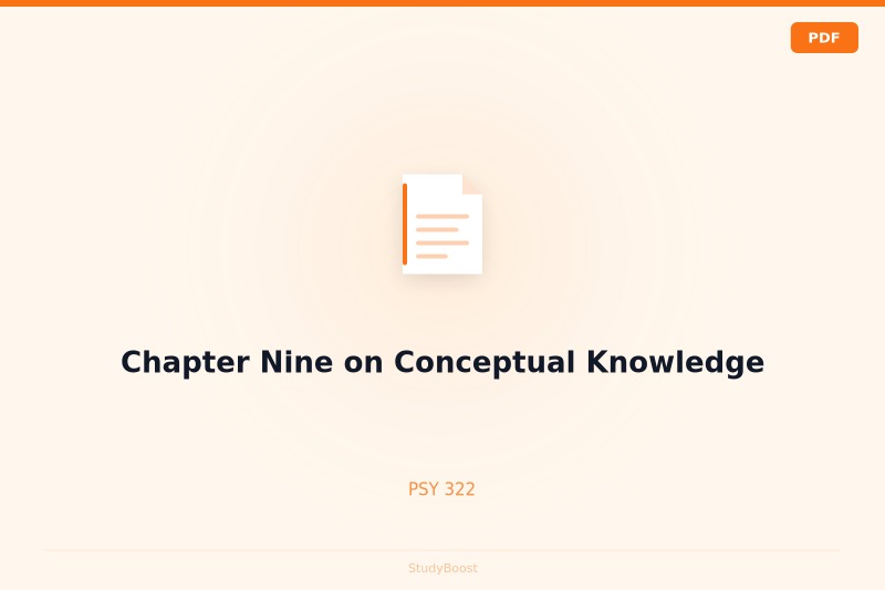 Chapter Nine on Conceptual Knowledge