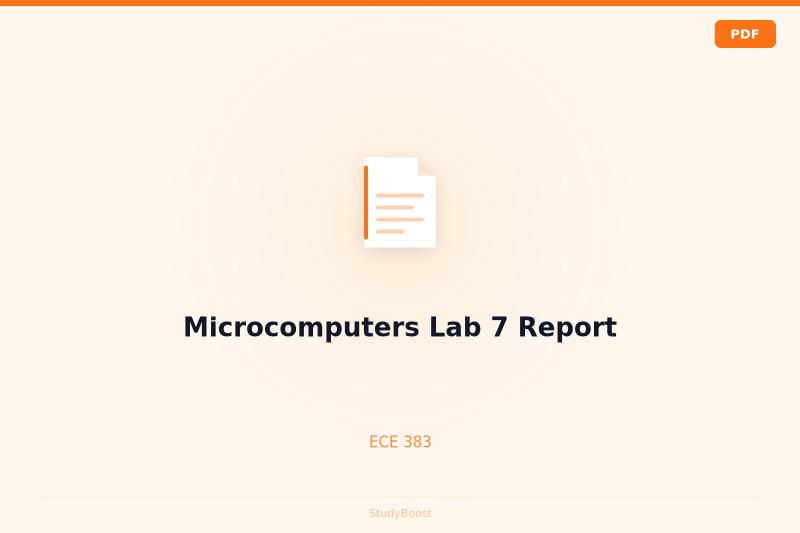 Microcomputers Lab 7 Report