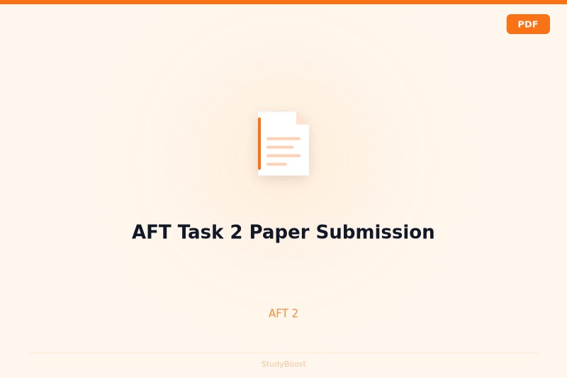 AFT Task 2 Paper Submission