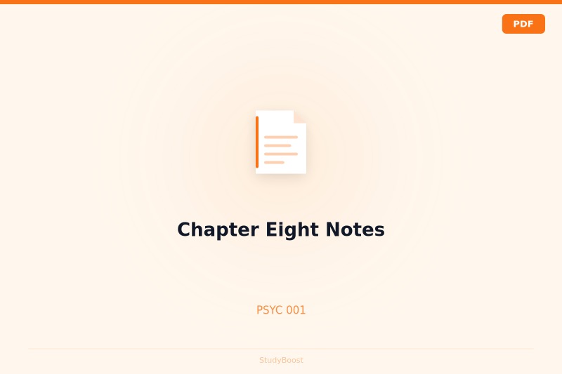 Chapter Eight Notes