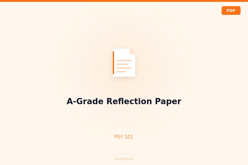 A-Grade Reflection Paper