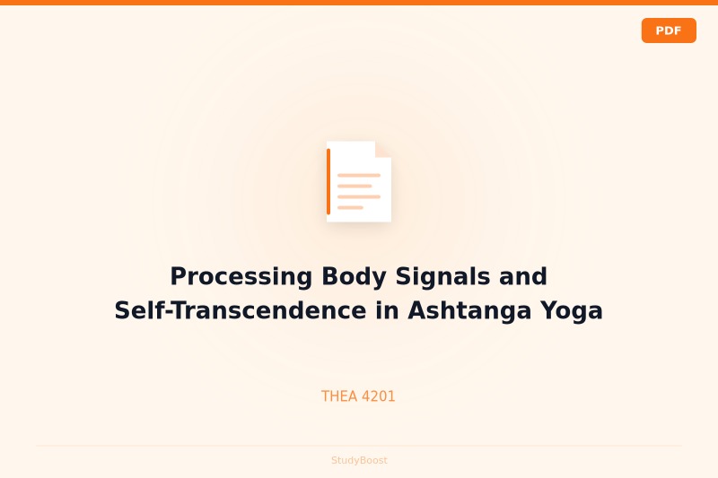 Processing Body Signals and Self-Transcendence in Ashtanga Yoga