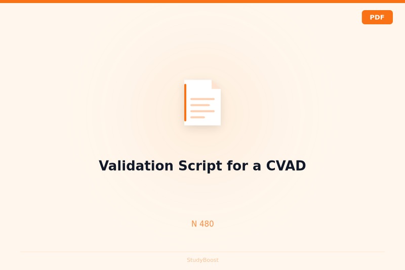 Validation Script for a CVAD