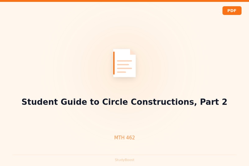Student Guide to Circle Constructions, Part 2