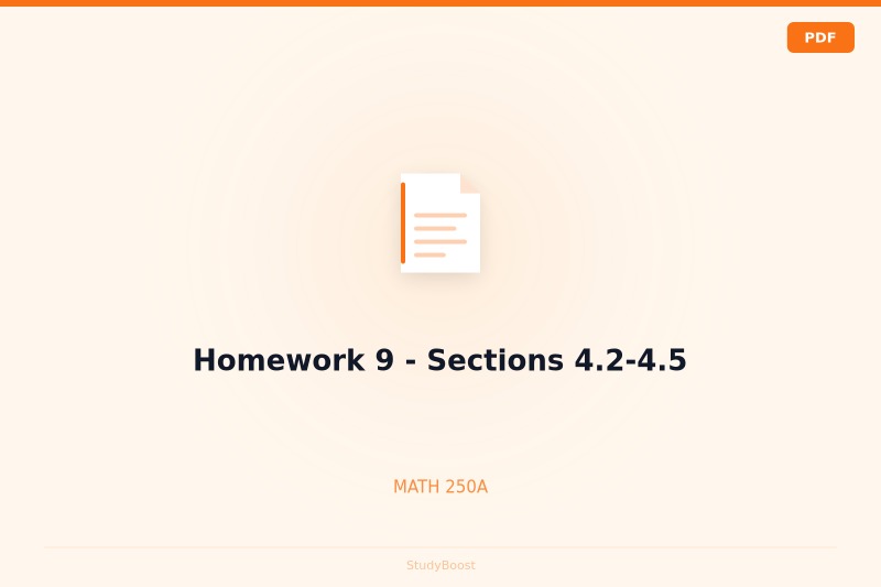 Homework 9 - Sections 4.2-4.5