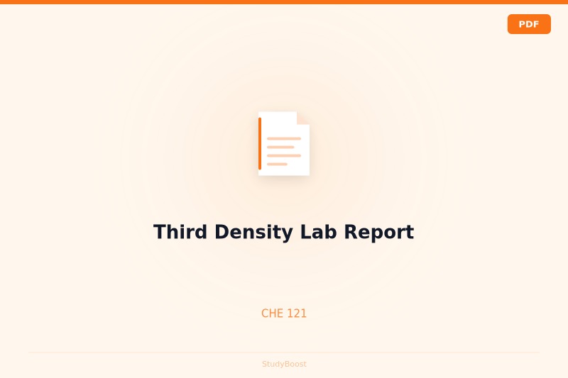 Third Density Lab Report