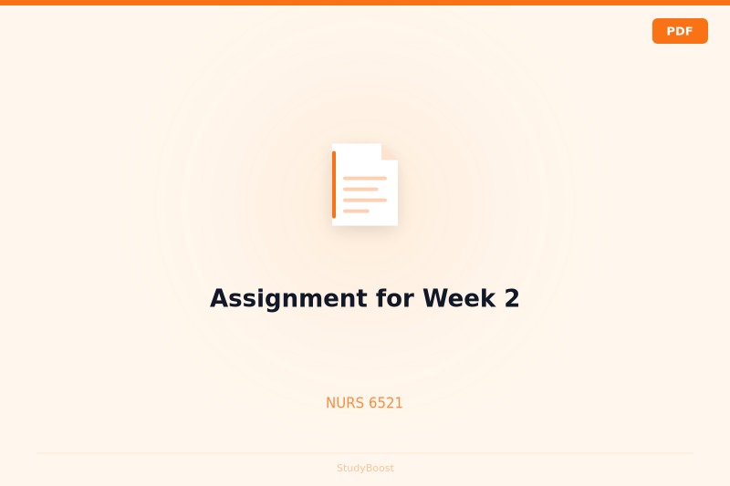 Assignment for Week 2