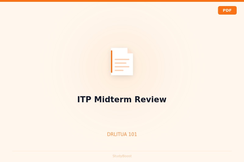 ITP Midterm Review