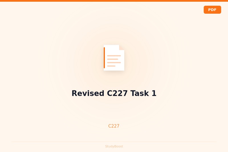 Revised C227 Task 1
