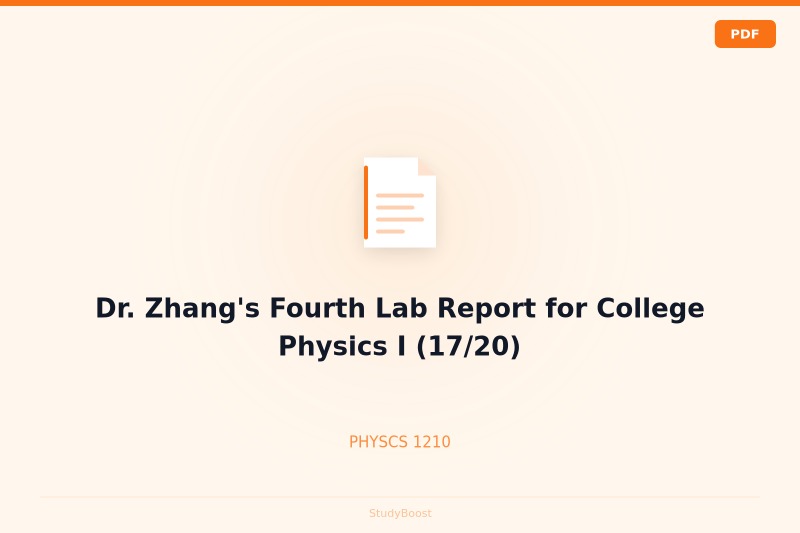 Dr. Zhang's Fourth Lab Report for College Physics I (17/20)