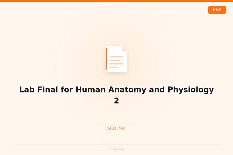 Lab Final for Human Anatomy and Physiology 2