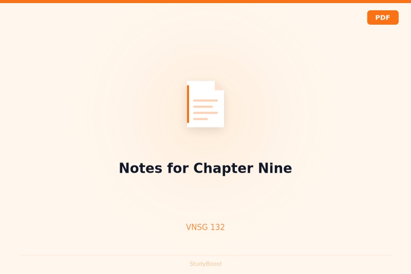 Notes for Chapter Nine