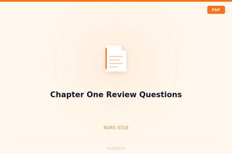 Chapter One Review Questions