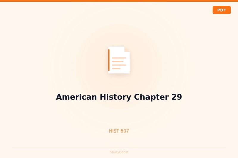 American History Chapter 29