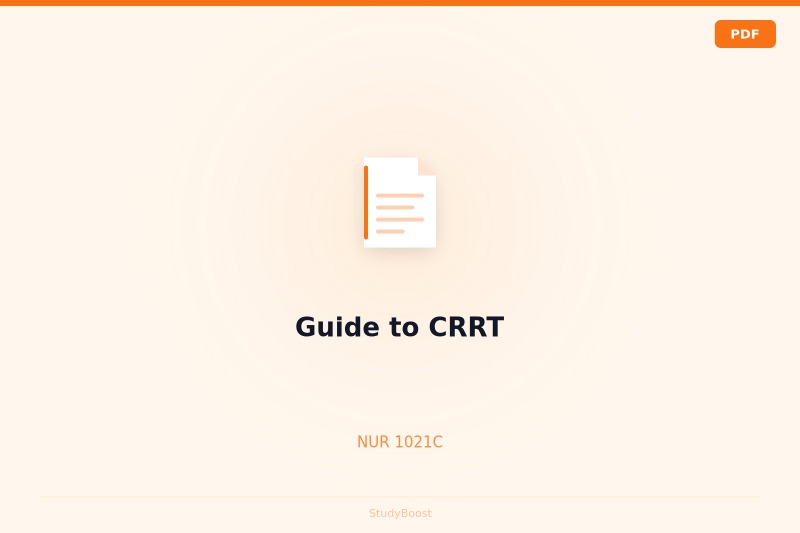 Guide to CRRT
