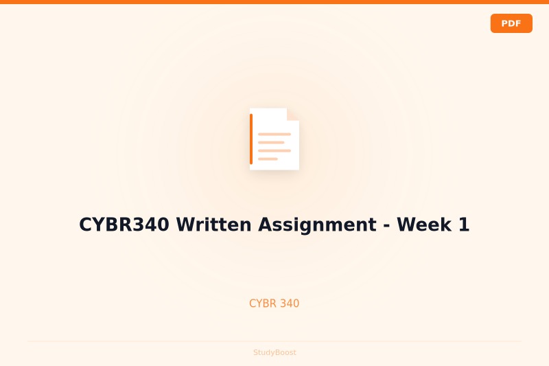 CYBR340 Written Assignment - Week 1