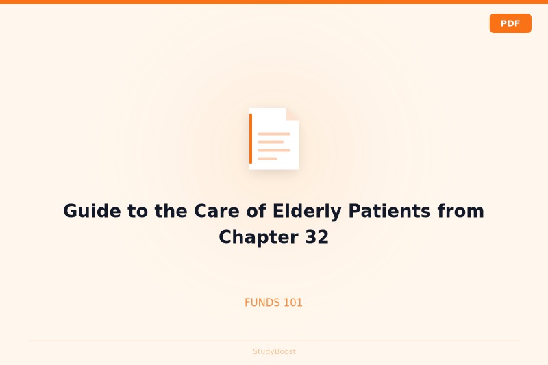 Guide to the Care of Elderly Patients from Chapter 32