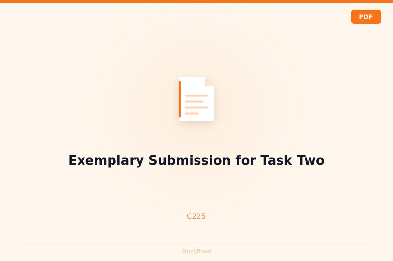Exemplary Submission for Task Two