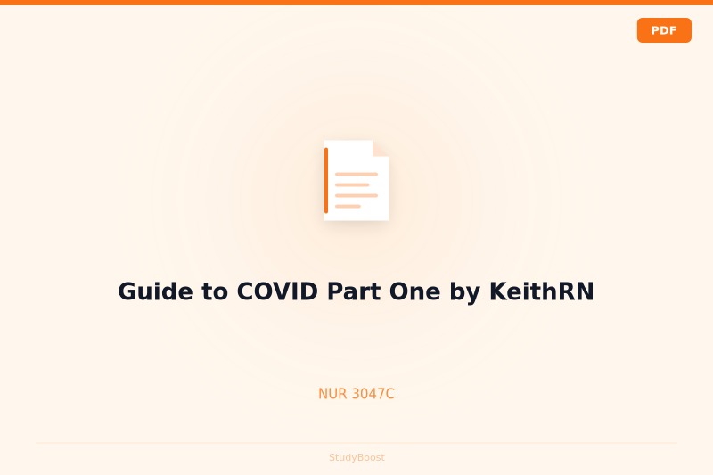 Guide to COVID Part One by KeithRN