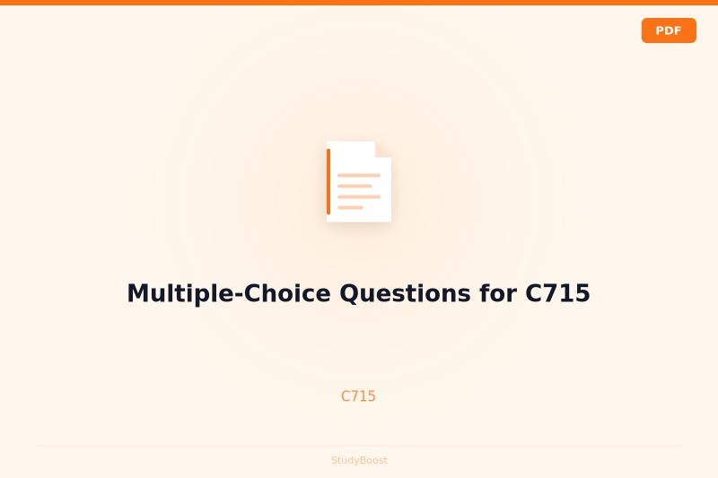 Multiple-Choice Questions for C715