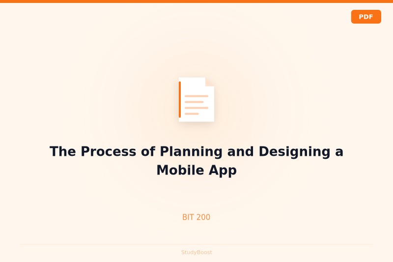 The Process of Planning and Designing a Mobile App