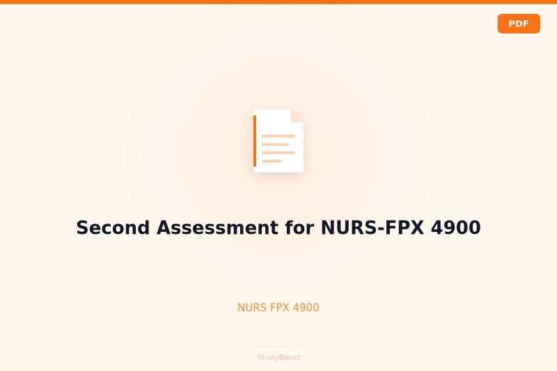 Second Assessment for NURS-FPX 4900
