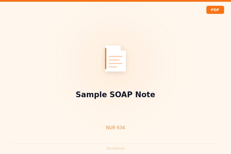 Sample SOAP Note
