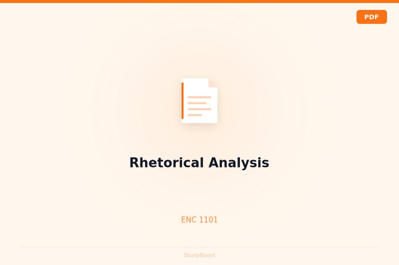 Rhetorical Analysis