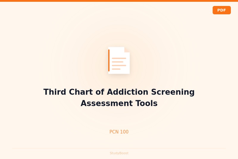 Third Chart of Addiction Screening Assessment Tools