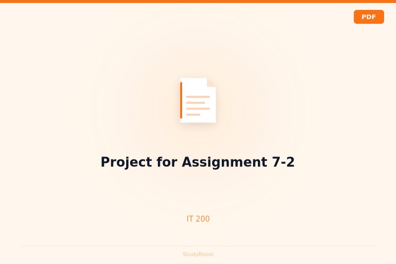 Project for Assignment 7-2