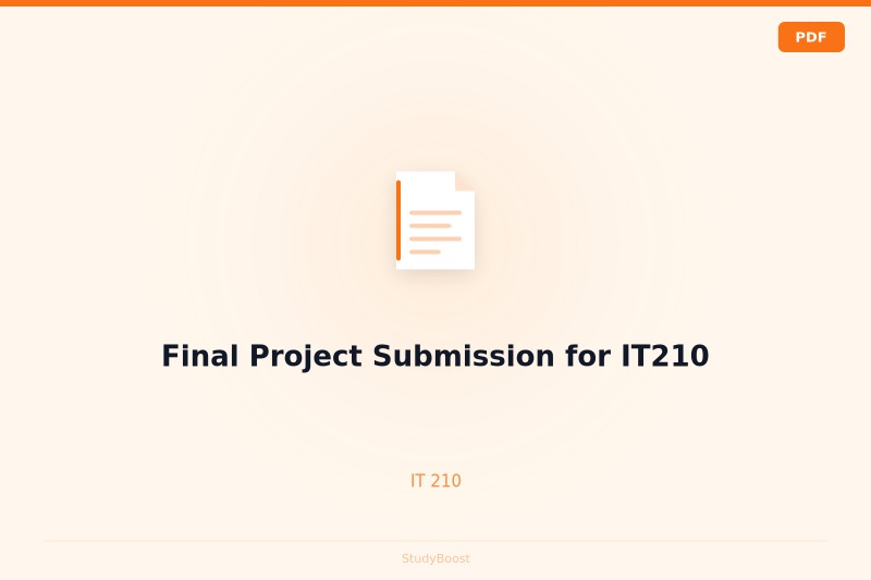 Final Project Submission for IT210