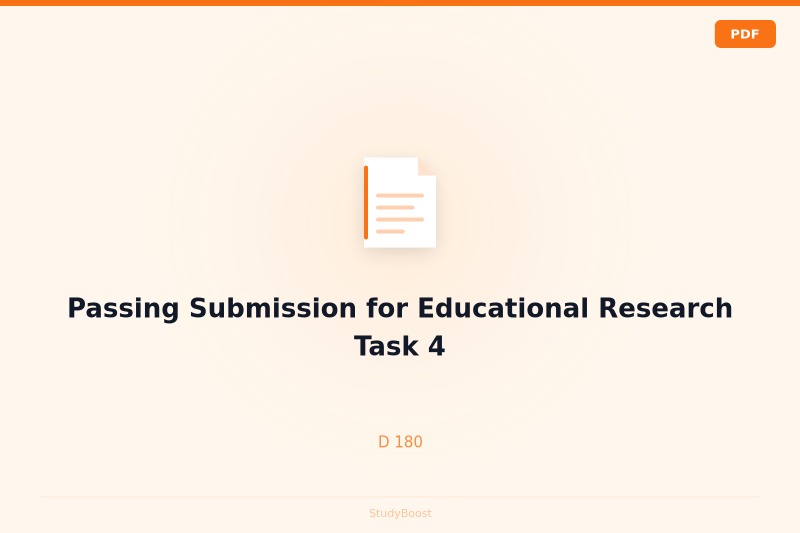 Passing Submission for Educational Research Task 4